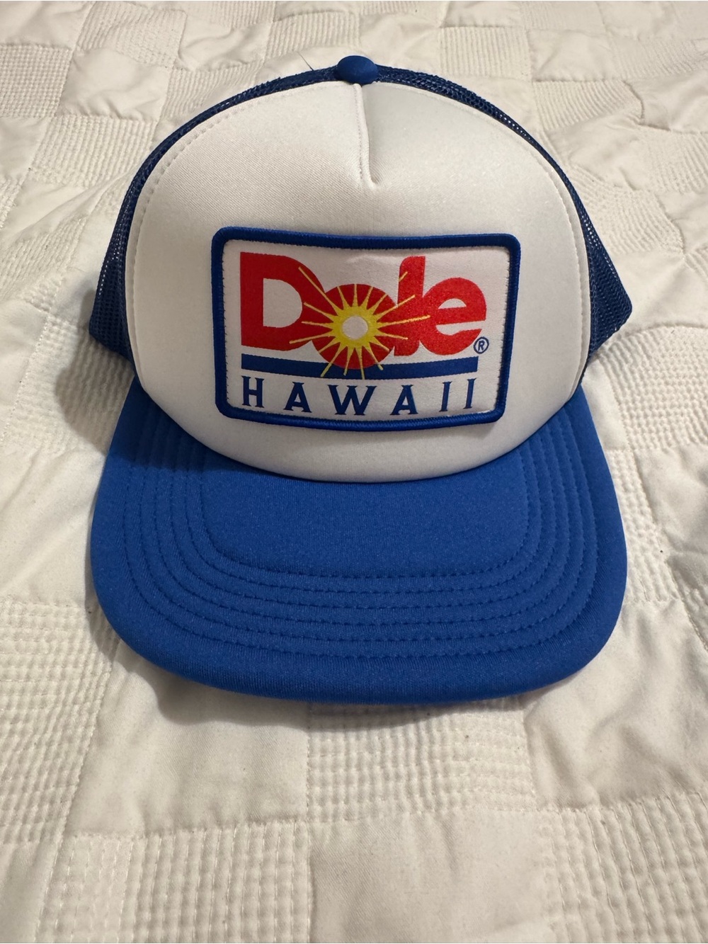 Dole Blue & White Mesh Trucker Hat